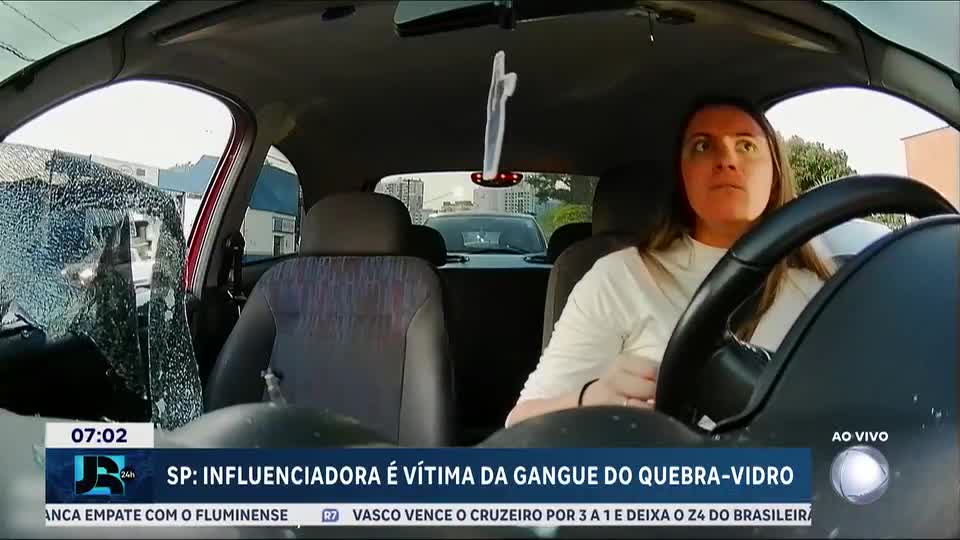 Influenciadora Tabata Lenk é vítima da gangue do Quebra-Vidro em SP