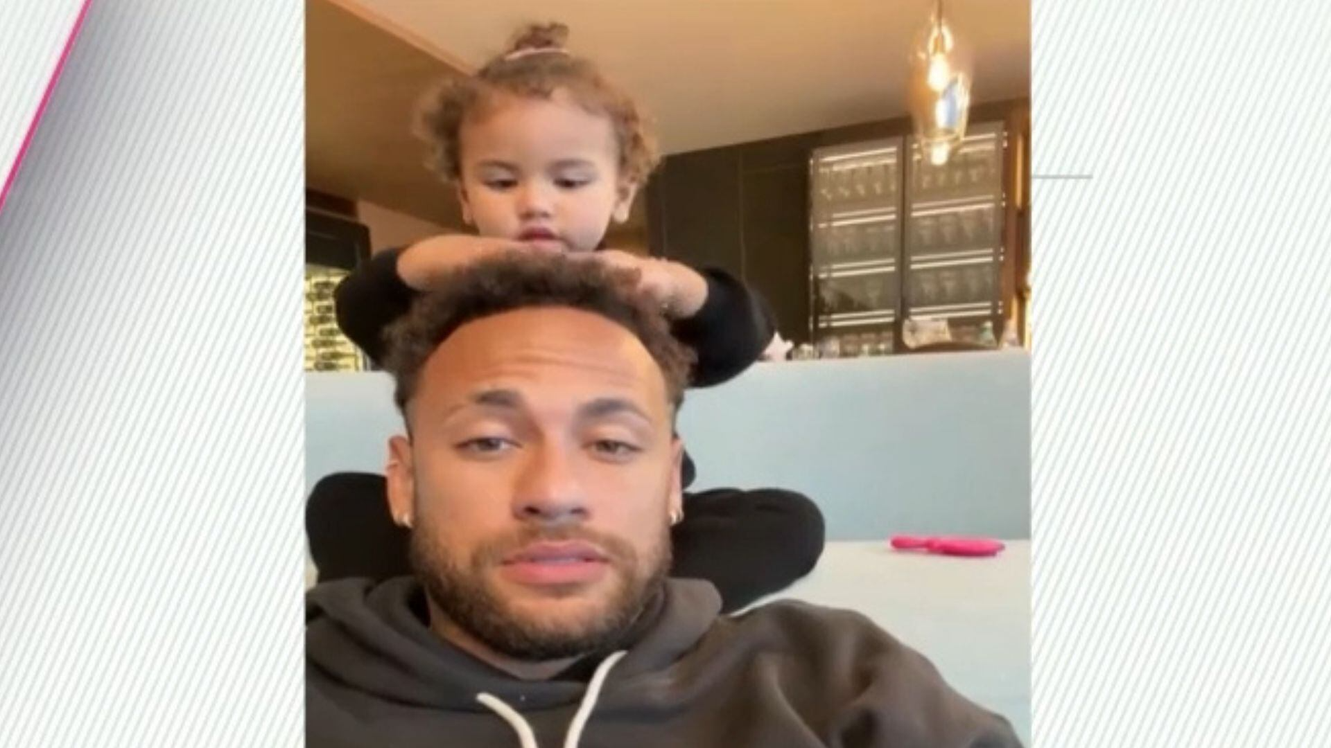 Piolho? Filha de Neymar encanta os internautas ao falar sobre o cabelo do pai