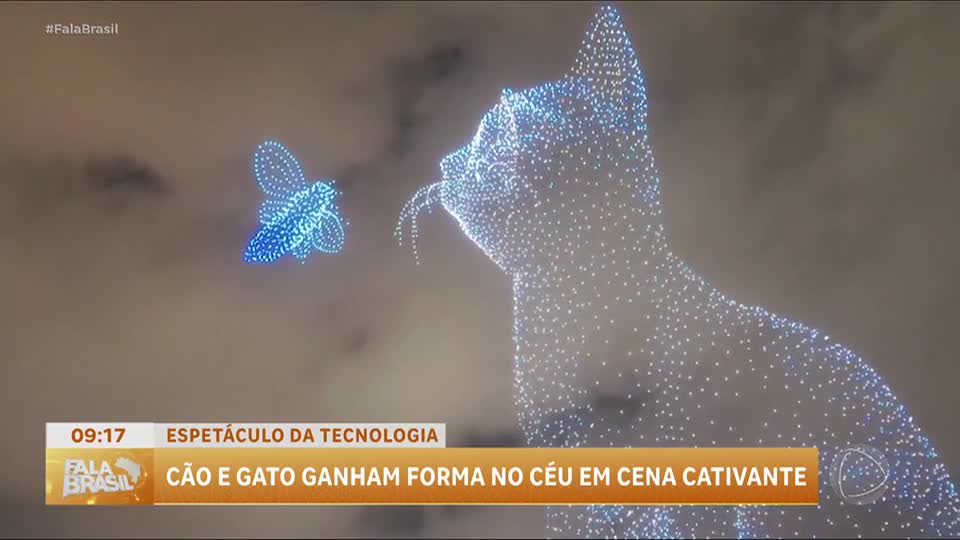 Drones criam espetáculo visual inovador na China