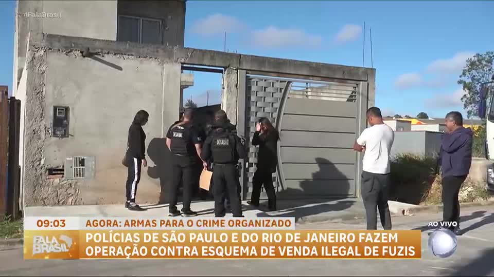 Polícias de SP e RJ realizam operação contra tráfico de fuzis