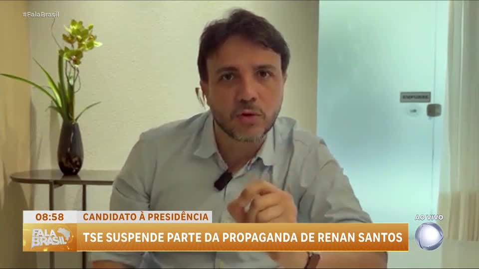 Campanha de Renan Santos é suspensa por decisão do TSE
