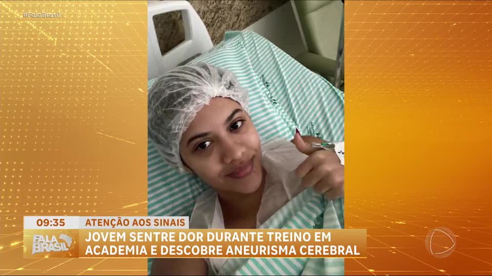 Jovem descobre aneurisma cerebral durante treino de força