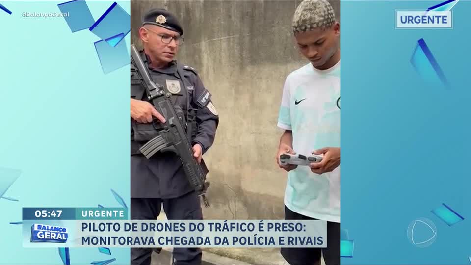 Piloto de drones do tráfico é preso durante operação no Rio de Janeiro