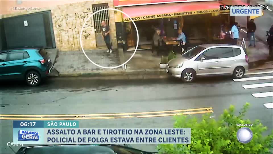 SP: assalto à lanchonete termina em tiroteio entre PM de folga e criminosos