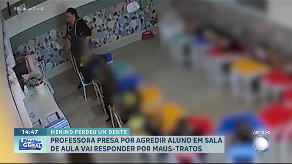 Professora presa por agredir criança em sala de aula vai responder por maus-tratos