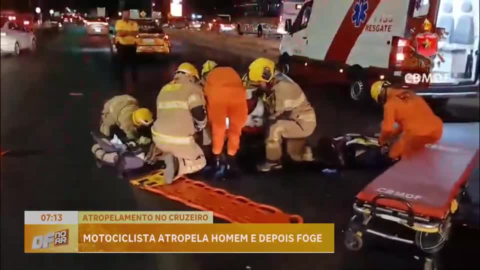 Motociclista foge após atropelar homem de 54 anos no Cruzeiro, em Brasília