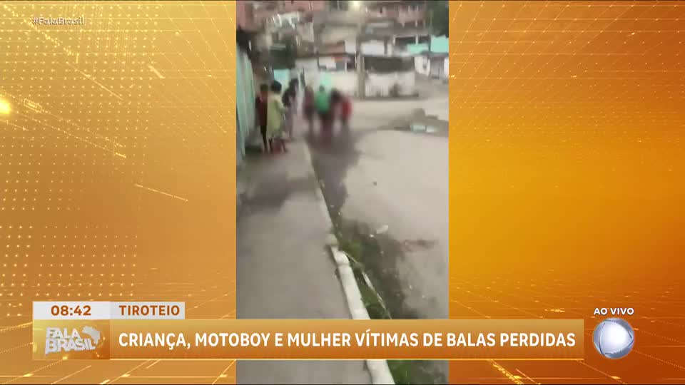 Três pessoas são atingidas por balas perdidas no Rio de Janeiro