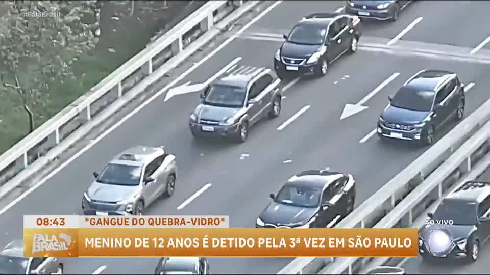 Menino de 12 anos é apreendido pela terceira vez por roubo em SP