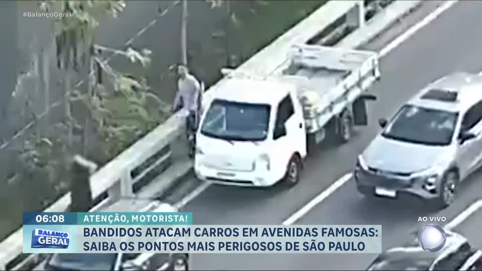 Saiba quais são as avenidas de São Paulo com mais ataques a motoristas no trânsito
