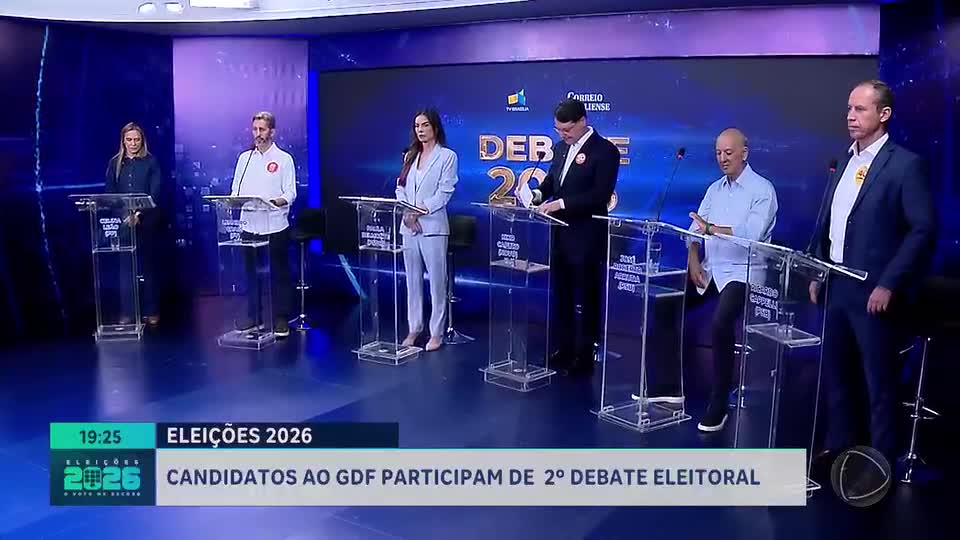 Debate eleitoral no Distrito Federal reúne candidatos ao governo em 2026