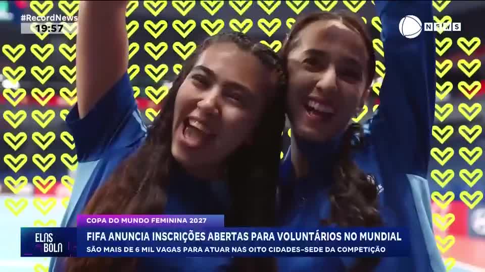 Fifa anuncia inscrições abertas para voluntários na Copa do Mundo Feminina 2027