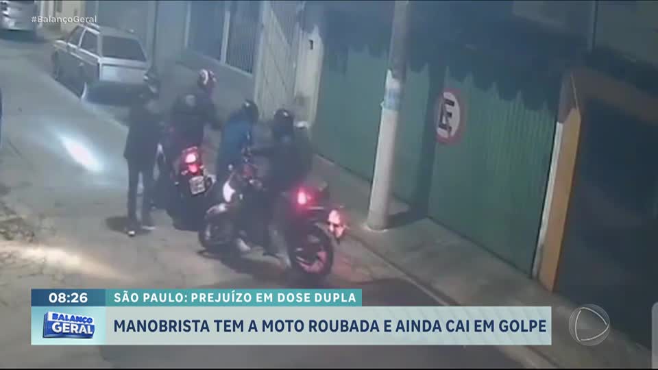 Manobrista tem moto roubada e ainda sofre golpe ao tentar reaver veículo