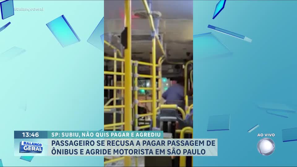 Passageiro agride motorista após recusar pagar passagem em SP