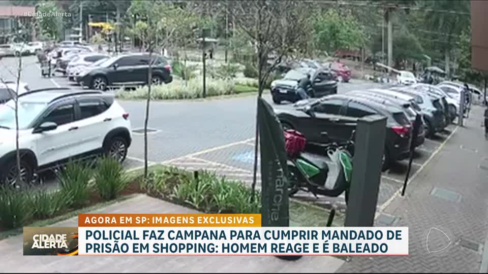 Foragido da Justiça é baleado ao reagir à prisão em centro comercial em SP