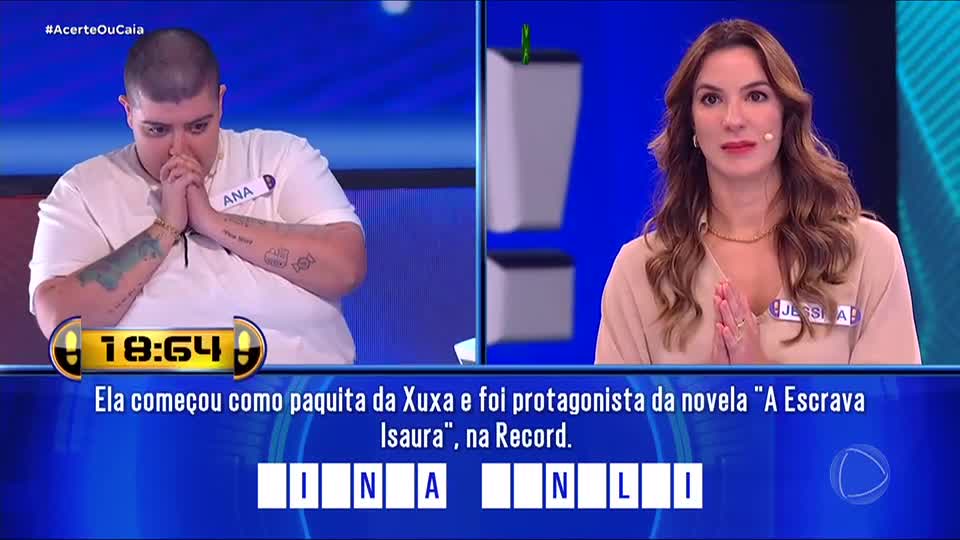 Ana Vilela não responde pergunta sobre protagonista de A Escrava Isaura e vai para o buraco