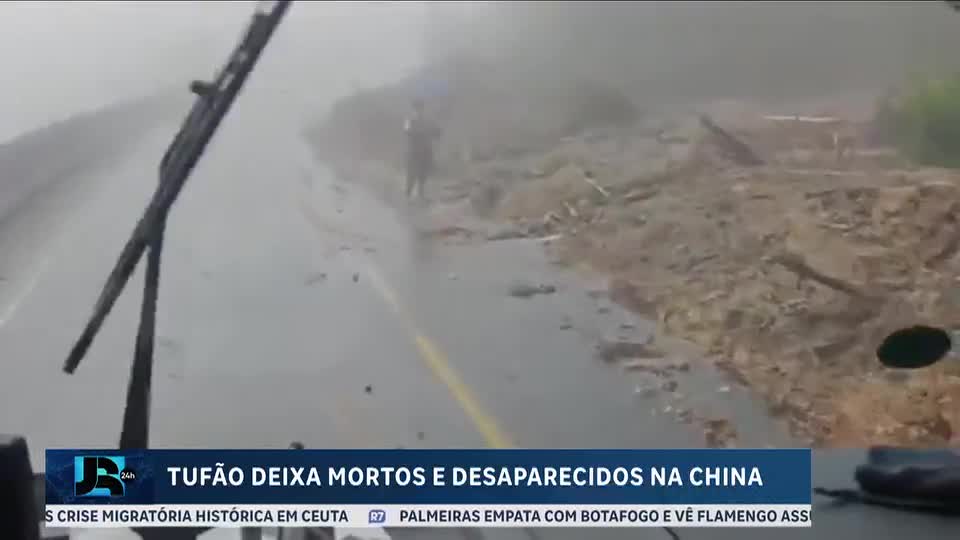 Tufão na China causa três mortes e deixa nove desaparecidos