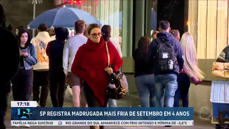 São Paulo tem uma das tardes mais frias de setembro desde o ano 2000