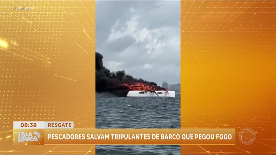 Pescadores salvam ocupantes de barco em chamas na Flórida (EUA)