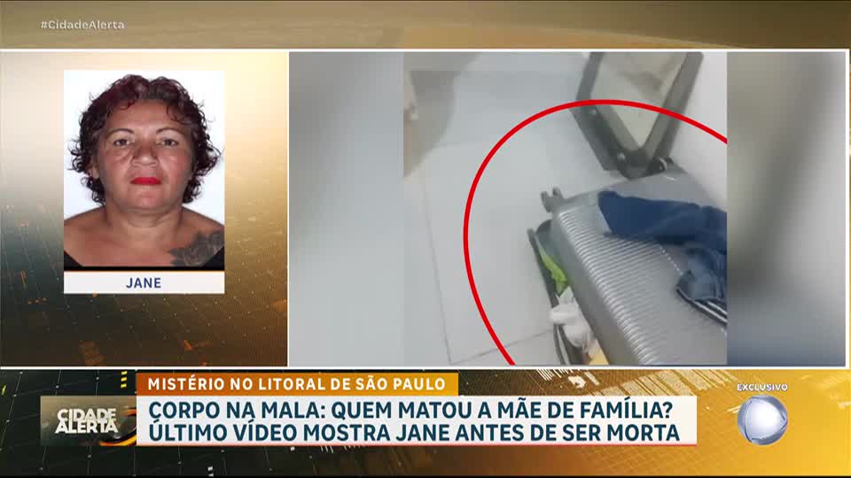 Último vídeo mostra mulher antes de ser encontrada morta dentro de mala