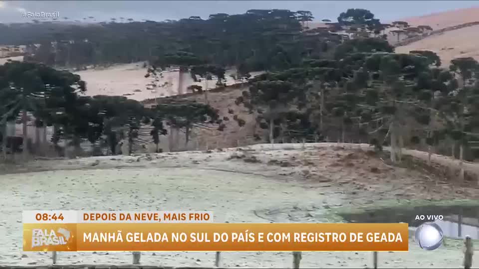 Geada atinge o sul do Brasil, mas temperaturas devem subir