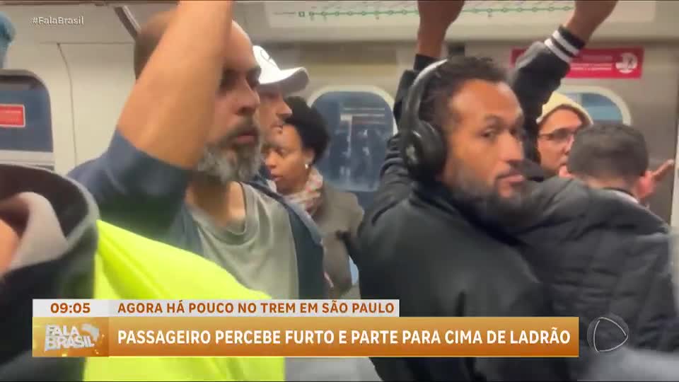 Passageiro percebe furto em trem e parte para cima de ladrão