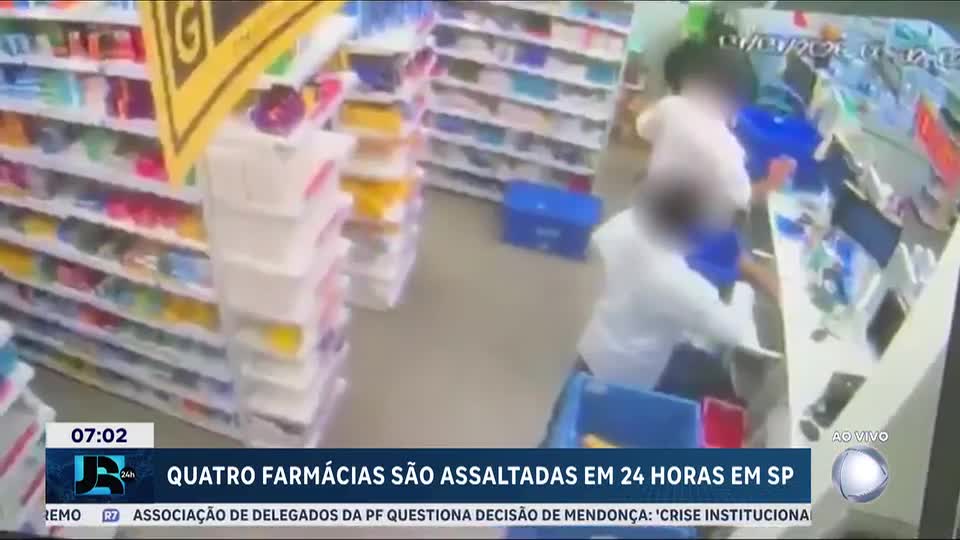 Quatro farmácias são assaltadas apenas nas últimas 24 horas em São Paulo