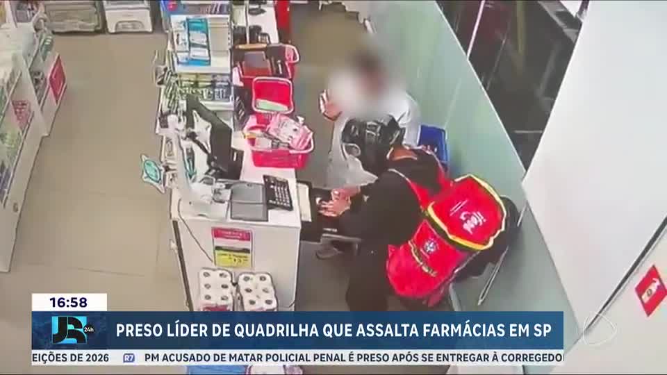Líder de quadrilha especializada em roubos a farmácias é preso em São Paulo