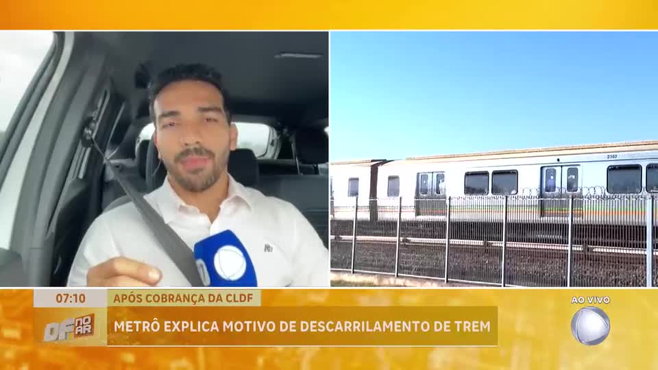 Metrô DF explica motivo de descarrilamento de trem