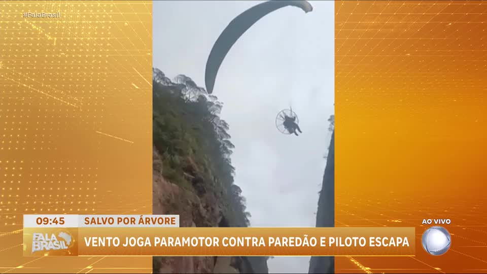 Piloto de paramotor é resgatado após acidente em Santa Catarina