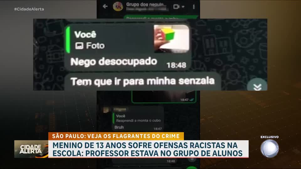 Aluno de 13 anos sofre ataques racistas por um ano em grupo de mensagens da escola