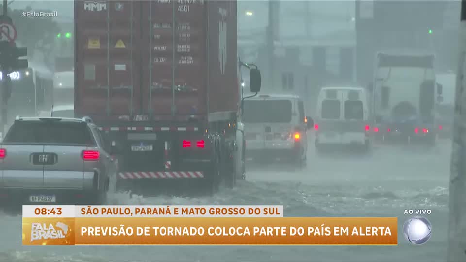 Tornados podem atingir São Paulo, Paraná e Mato Grosso do Sul nesta quinta (10)