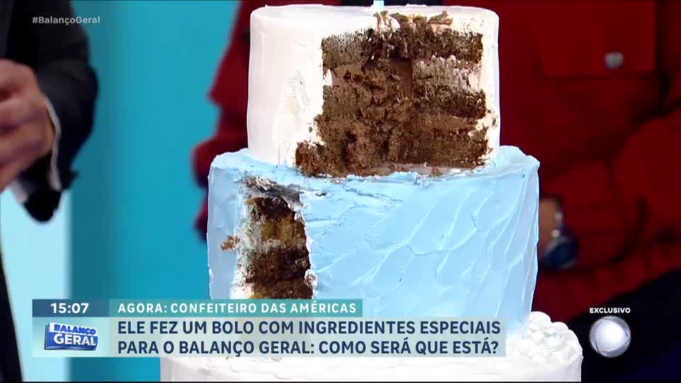 Melhor Confeiteiro das Américas aceita desafio e cria bolo especial para o Balanço Geral