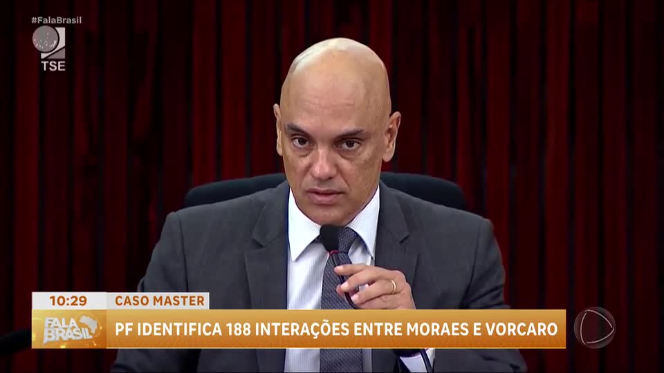 Polícia Federal identifica 188 interações entre Alexandre de Moraes e Daniel Vorcaro
