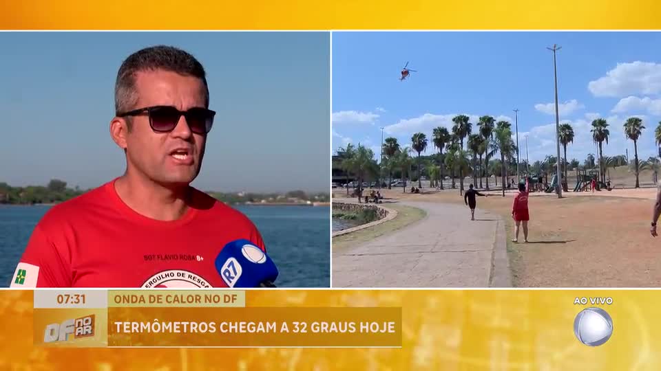 Calor aumenta e termômetros podem chegar aos 32°C nesta segunda-feira no DF