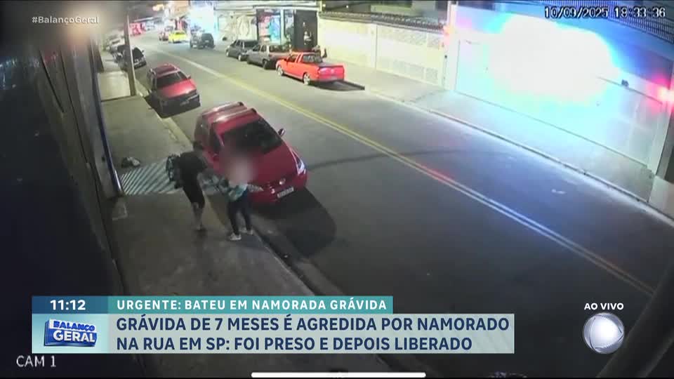 Grávida é agredida pelo namorado em rua movimentada de Guarulhos (SP)
