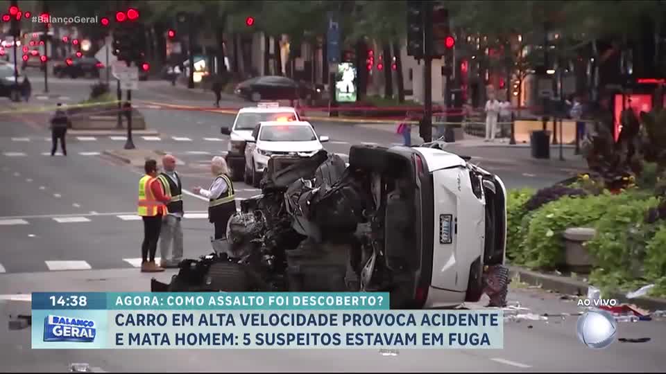 Criminosos em fuga após arrastão causam acidente e matam motorista nos Estados Unidos