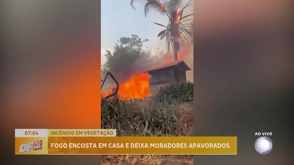 Incêndio de grandes proporções atinge área próxima a casas e assusta moradores no Lago Oeste (DF)