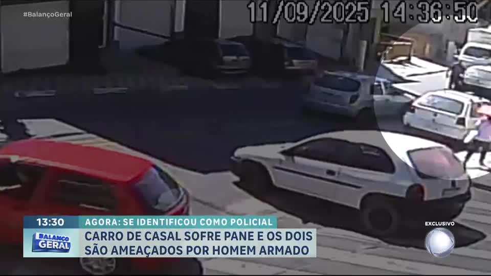 Casal é ameaçado por motorista armado após pane em carro no interior de São Paulo