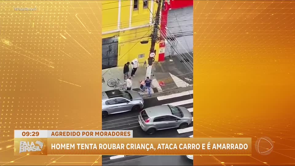 Homem em surto é detido após atacar carros e tentar sequestro em São Paulo