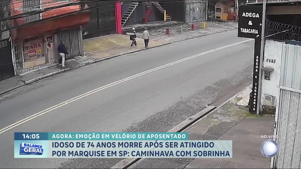 Idoso de 74 anos morre após ser atingido por marquise em São Paulo