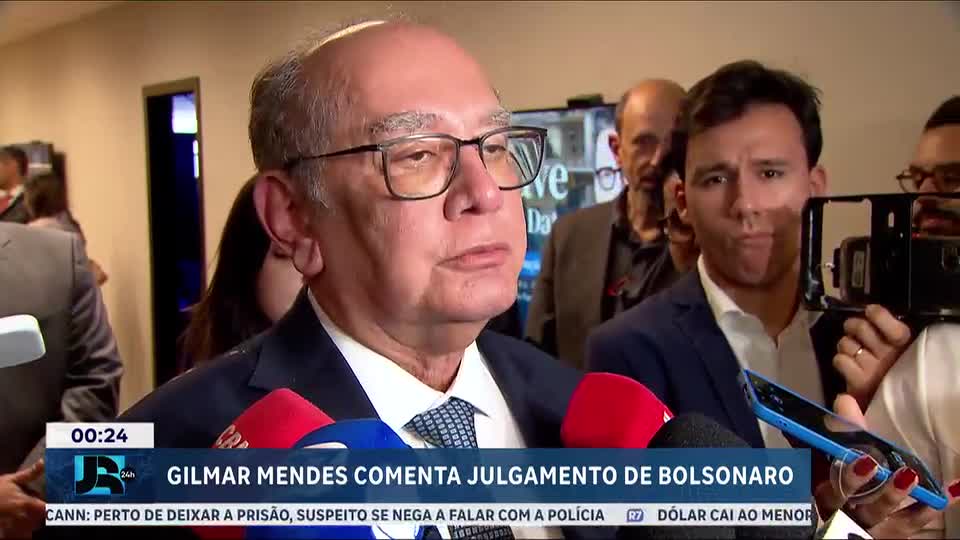 Ministro Gilmar Mendes comenta julgamento de Bolsonaro e critica voto de Luiz Fux