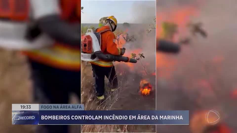 Incêndio em área militar de Santa Maria (DF) é controlado pelo Corpo de Bombeiros