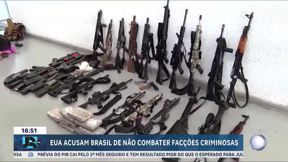 Estados Unidos acusam o Brasil de falhar no combate às facções do tráfico