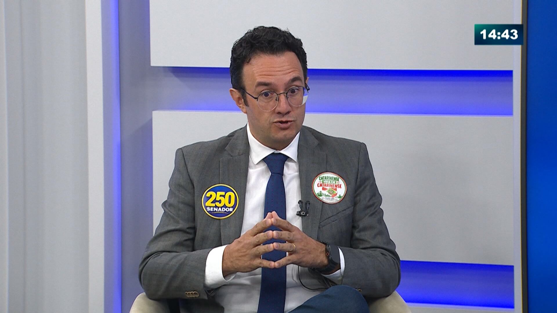 Assista à entrevista com Jeferson Rocha (PRD), candidato ao Senado por Santa Catarina