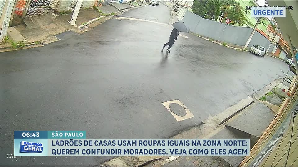 Ladrões usam roupas iguais para confundir moradores na zona norte de São Paulo