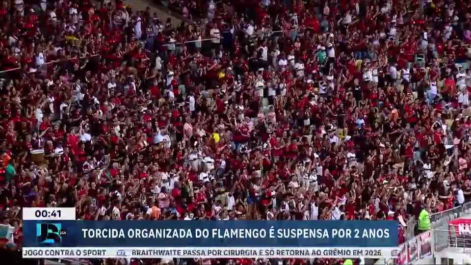 Torcida organizada do Flamengo é proibida de frequentar qualquer evento esportivo por dois anos