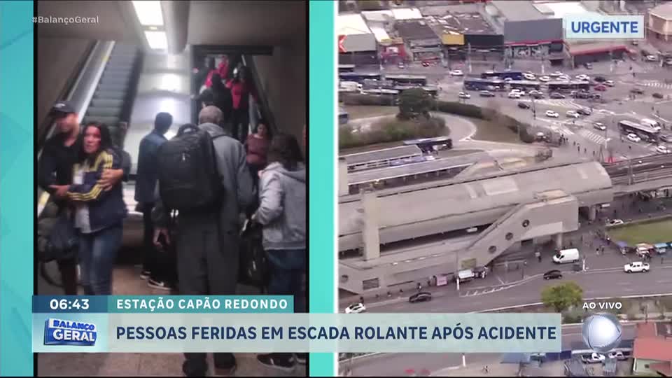 Acidente em escada rolante deixa feridos na estação Capão Redondo do metrô de São Paulo