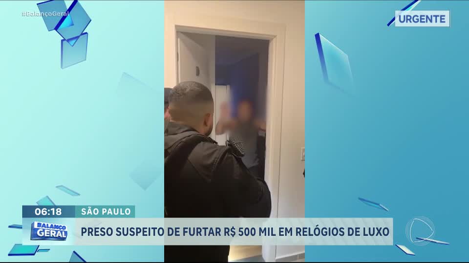 Suspeito de furtar R$ 500 mil em relógios de luxo é preso na zona sul de São Paulo