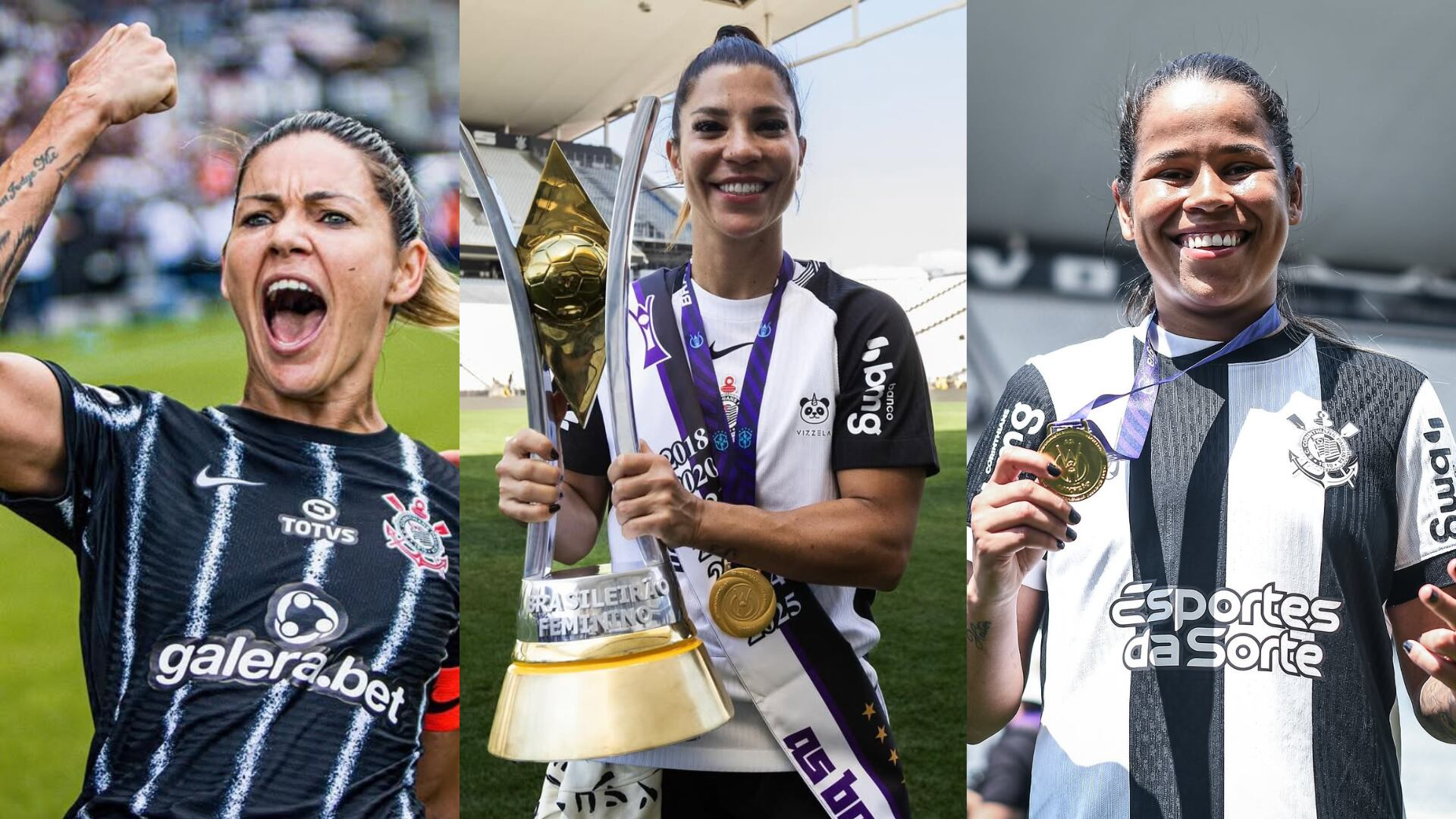 Com título no Brasileirão, trio alcança Yasmim como maiores campeãs do Corinthians; veja quem são