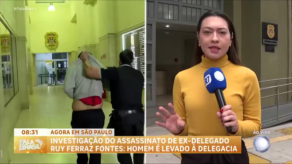 Suspeito de envolvimento na morte de Ruy Ferraz é levado à delegacia em SP